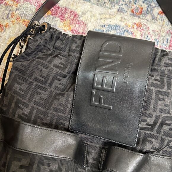 Fendi Nylon Zucca Drawstring Backpack main image 8